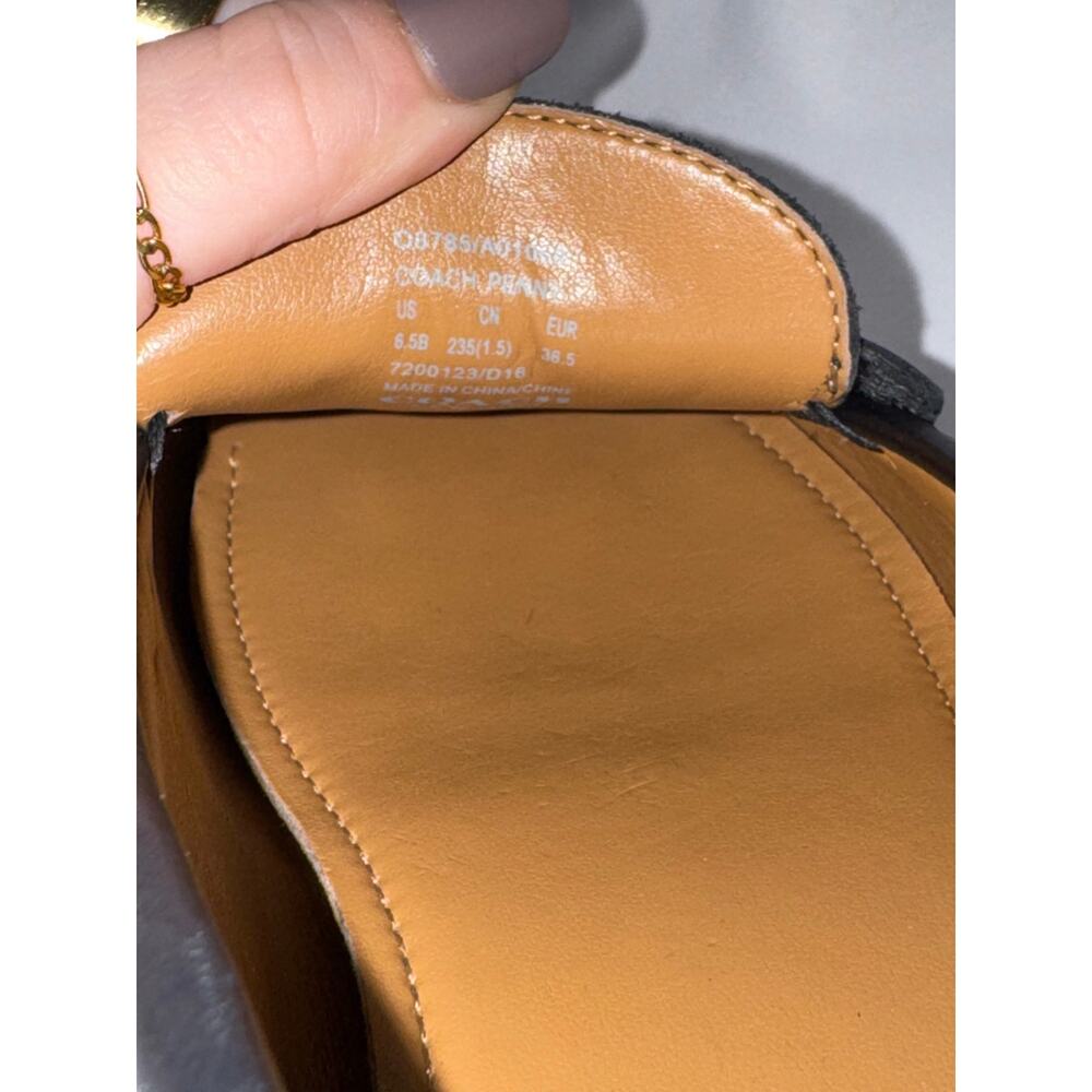 Coach Penny Loafers Black Pebble Leather Sz 6.5B Women NIB - Picture 12 of 12